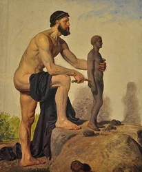 Prometheus Creating Man in Clay